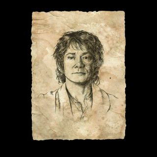 Weta The Hobbit Portrait Of Bilbo Baggins Art Print Poster