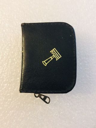 Vintage Mini 2” Gillette Safety Razor Travel Kit W/ Leather Case Western Germany