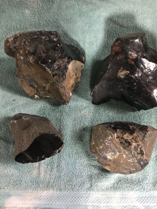 16 lbs.  of Obsidian rough cutting/knapping stock. 3