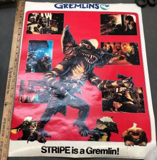 1984 Gremlins Promo Poster 22”x17.  5” Hi - C Gizmo Spike Cocacola