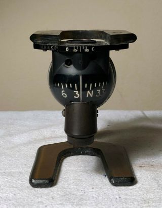 Vintage Sestrel Aircraft Compass Type E.  2.  B Mounted For Display Wwii Raf
