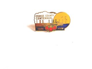 Cool Vintage 1989 Orange County Centennial Ca Souvenir Enamel Pin Pinback