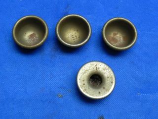 Antique Vintage Manophone Phonograph Parts - 4 Needle Cups (one With Cover)