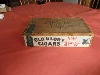 Antique Cigar Box OLD GLORY CIGARS with Eagle Tobacco Tax Stamp - TC111 4