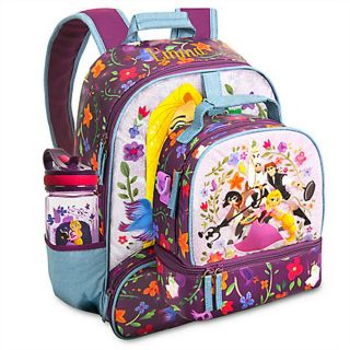 Disney Store Rapunzel Tangled Backpack Lunch Tote Box School Book Bag Set