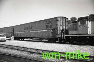 002 Amtrak Auto Train Car Carrier 9020 B&w Negative