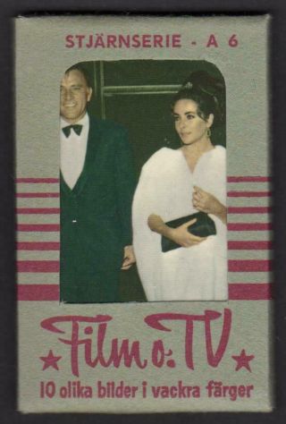 Elizabeth Taylor & Richard Burton 1965 Swedish Numbered Set Gum Card Pack