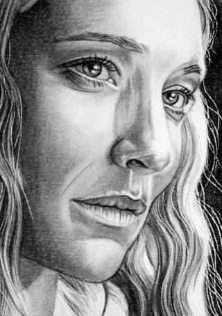 Aceo Sketch Card Lord Of The Rings Cate Blanchett Elf Galadriel