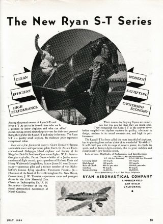 1936 Ryan S - T Aircraft Ad 12/31/18a