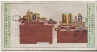 Marconi First Type Lecture Wireless Transmitting Apparatus 100,  Y/o Trade Card