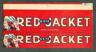 1930s Canadian Chewing Gum Co.  Red Jacket Gum Wrapper Premium Offers Variation