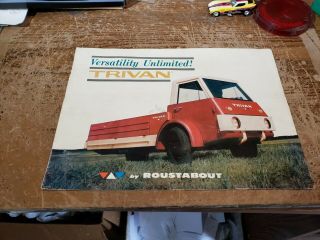 Roustabout Trivan 1962 63 64 Brochure 3 Wheel Delivery Truck Frackville Pa