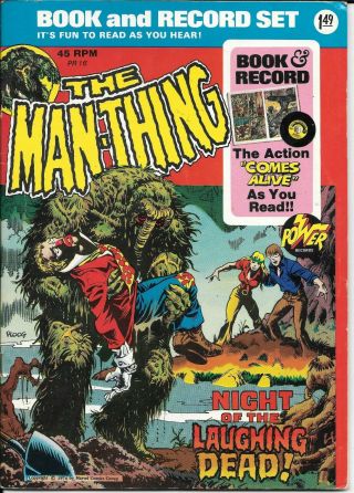 Man - Thing Night Of The Laughing Dead Book/record Set 45 Rpm Pr16 1974 Marvel
