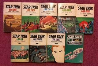 Star Trek Log Paperback Books 1 - 9 - Alan Dean Foster