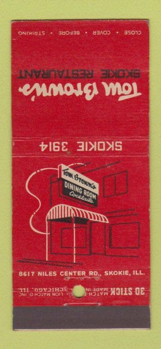 Matchbook Cover - Tom Brown 