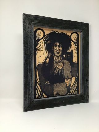 Hocus Pocus Wall Hanging Billy Vintage Unique Wood Fabric Art Collectible