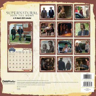 Supernatural TV Series 16 Month 2020 Photo Wall Calendar Join The Hunt 2