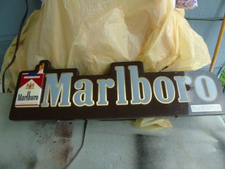 Vtg.  P.  M.  Marlboro Light Up,  Wall Sign,  Plastic,  On And Off Switch,  Made In Usa