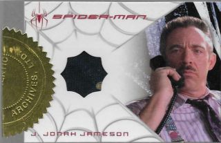 2007 Rittenhouse Marvel Spider - Man J.  Jonah Jameson Costume Relic Card