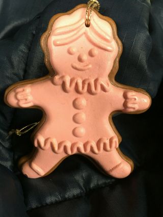 Rare Avon Wax Gingerbread - Girl Ornament -