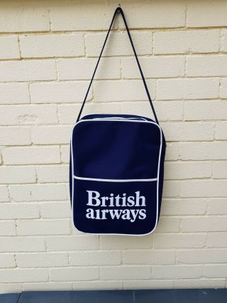 Vintage British Airways Flight Shoulder Bag Holdall
