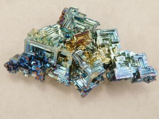 A BIG Blue and Gold AAA BISMUTH Crystal From Germany 146gr 2