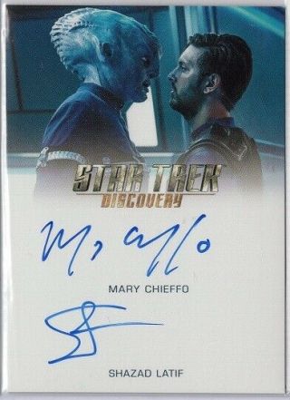 Shazad Latif / Mary Chieffo - Auto Card - Star Trek Discovery Season One