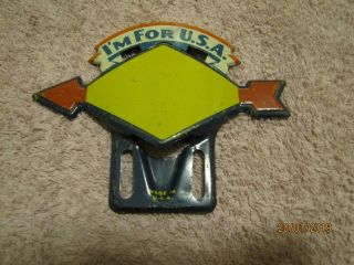 Sunoco Gasoline Oil License Plate Topper Wwii Chevy Olds Ford Jeep Hot Rat Rod