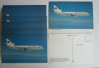 Of 25 Old Vintage - National Airlines Postcards - Dc - 10 Airplane