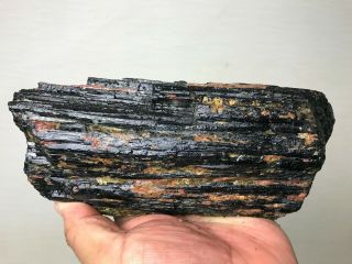3large Schorl Black Tourmaline Crystal Rough 3 Lbs - From India
