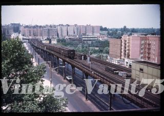 Slide Nyc Subway Irt Nycta 3rd Ave El Gun Hill Rd 1964 Bronx Scene