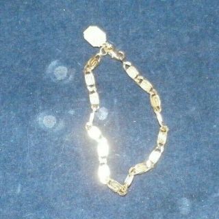 Vintage 12K Gold Filled Religious Virgin Mary Charm Bracelet S Links WOW 5