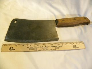 Vintage Meat Cleaver 1966 The Clyde Cutlery Co.  U.  S Heavy Full Tang