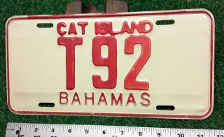 Bahamas - Cat Island - 1978 Hybrid Issue Truck License Plate,  Low Number