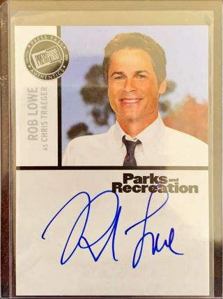 Parks And Recreation Press Pass Rob Lowe Chris Traeger Autograph Auto Card