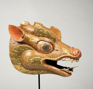 Expressive Boar Mask - Indonesia Bali - Painted 4