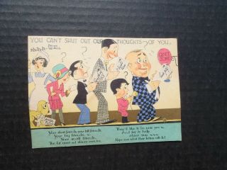 Vintage 1926 - Get Well - Buzza Co Card W/ Animated Inserts