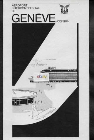 Geneva Cointrin Airport Switzerland Geneve Intercontinental 1975 Ad
