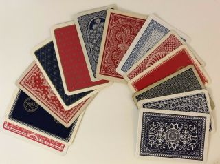 13 Vintage Playing Cards Summer Art Nouveau Designs/ads All Different