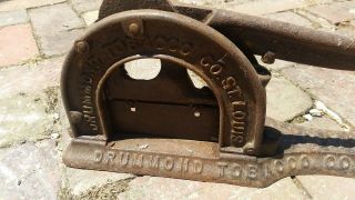 Vintage Antique Cast Iron Tobacco Cutter Drummond Tobacco Co St.  Louis MO 2