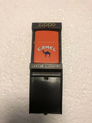 Zippo Orange Camel Logo Promo Lighter/orig Case Never Fired