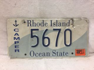 2003 Rhode Island Camper License Plate