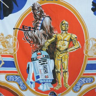 Star Wars Return of the Jedi 1983 Bed Spread Graphic Print Darth Vader C3PO R2D2 5
