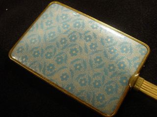 Vintage Brass Handle Handheld Vanity Mirror 2