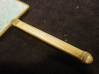 Vintage Brass Handle Handheld Vanity Mirror 3