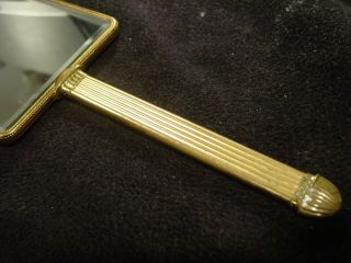 Vintage Brass Handle Handheld Vanity Mirror 5