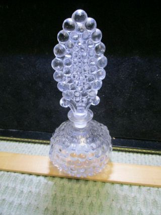 Vintage Bubble Glass Perfume Bottle Decanter With Stopper 7 " Ornate Marbles