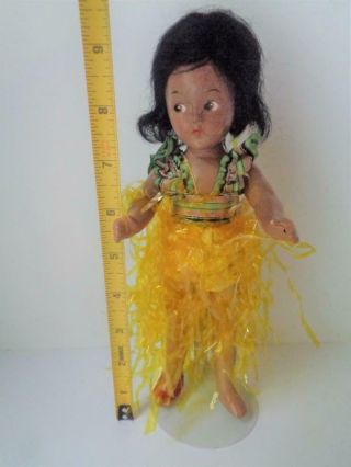 Rare Madame Alexander Little Betty HAWAIIAN Doll Dark Skin Hawaii Hula VINTAGE 2