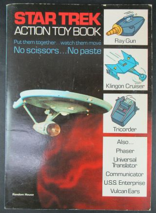 Vintage 1976 Star Trek Action Toy Punch Out Book - & Complete