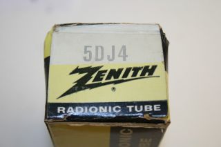 Rare Old Vintage Vhtf Zenith 5dj4 Electronic Vacuum Tubes Old Stock Nib